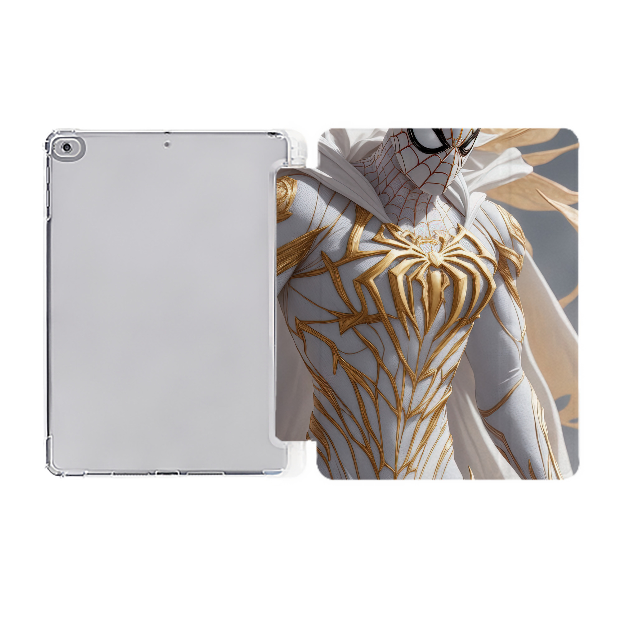 （画像用） Spider Man スパイダーマン IPad ケース ペン収納付き 三つ折りスタンド PUレザー×シリコン 対応機種9.5/10.5/10.9インチ